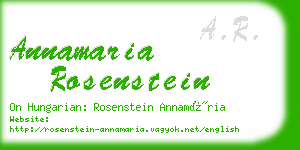 annamaria rosenstein business card
